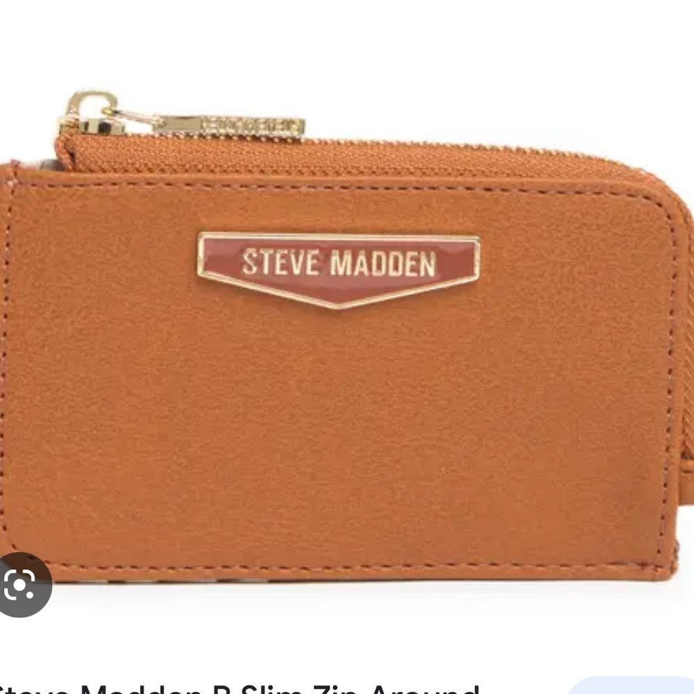 STEVE MADDEN B Slim Zip Around Card Case